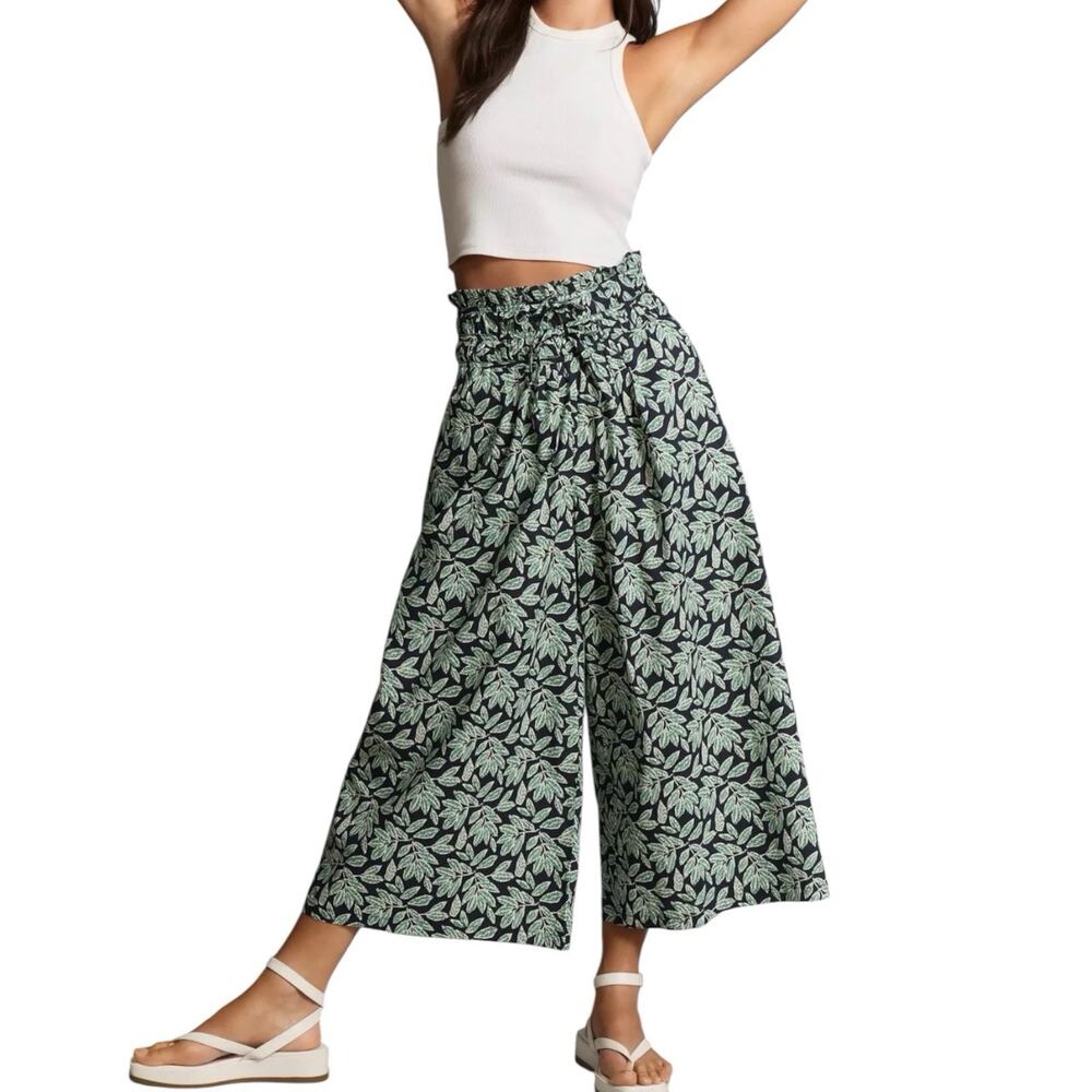 En Saison Anthropologie Arielle Pants Size Medium Wide Leg Floral Print